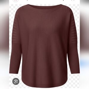 Melissa Paige Boatneck Back Button Pullover Tunic Sz XL NWOT In Chicory Brown